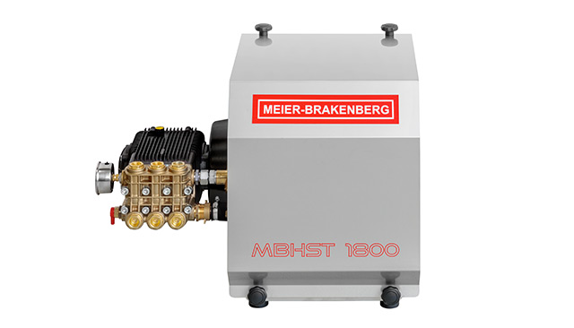 The stationary professional high-pressure MBHST offers the option for space-saving wall mounting. For most applications it is equipped with automatic start-stop. The high-pressure station is ideal for integration into a stationary high-pressure line.