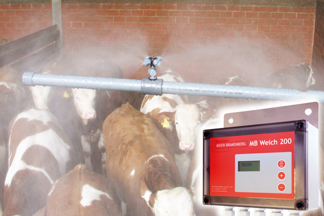 Low-pressure cooling in cow stables leads to higher milk yields: when animals feel well their feed intake increases and thus the milk output.